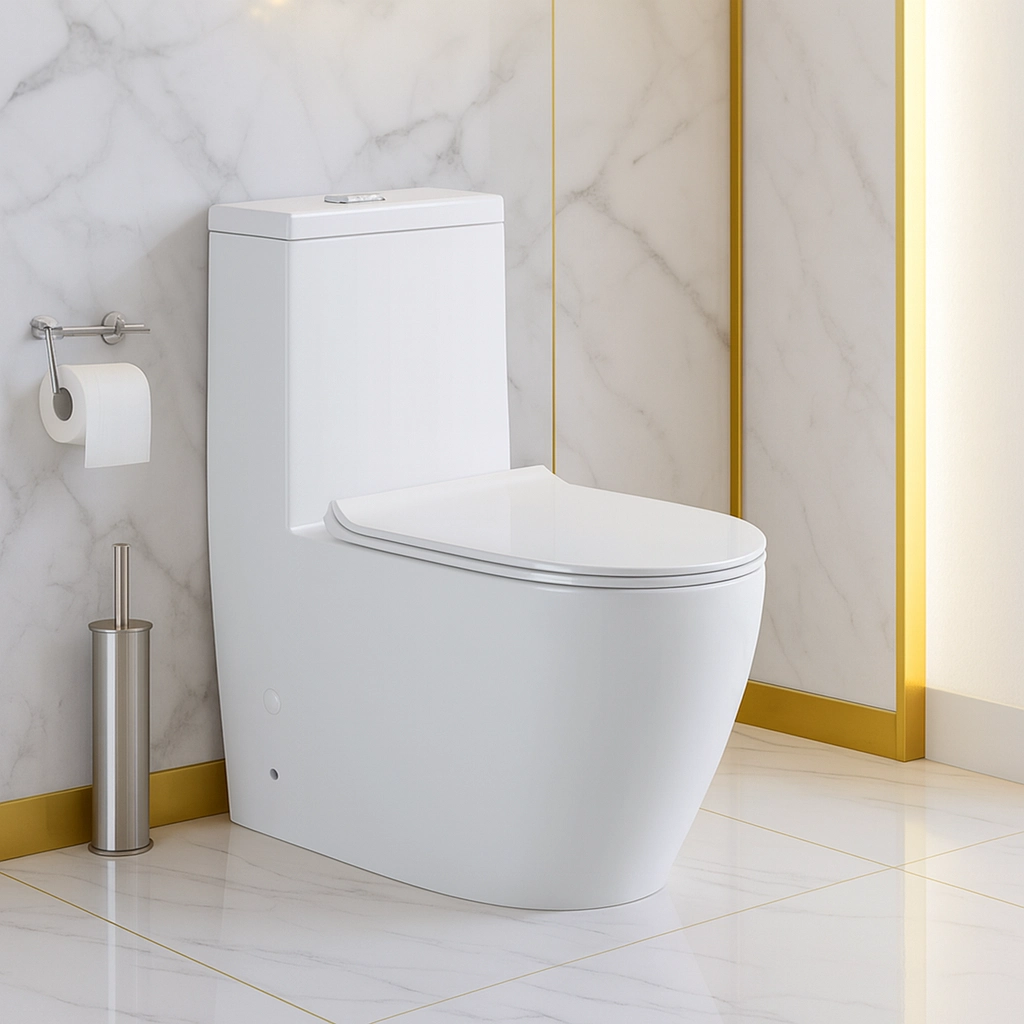 Zamonaviy Oq Unitaz – Minimalistik Dizayn va Yuqori Sifat (FY-001)